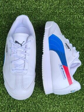 Puma BMW Motorsport Roma Big Boys Size 7 Athletic-Casual Leather Sneakers Shoes